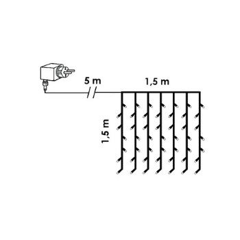 LED zavesa 198 komada KDL 131 (hladno bela boja)-1